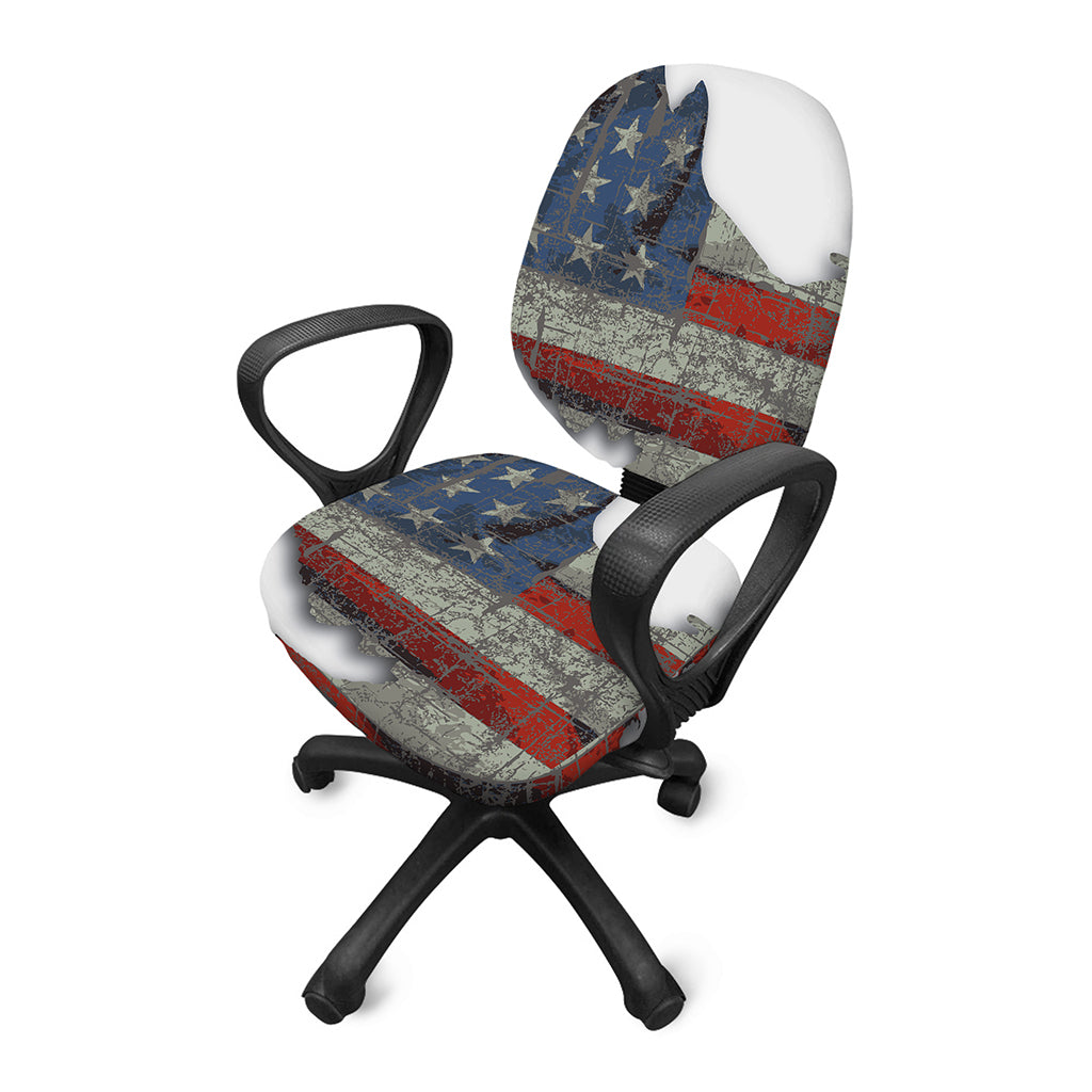 Eagle American Flag Print Office Chair Cover
