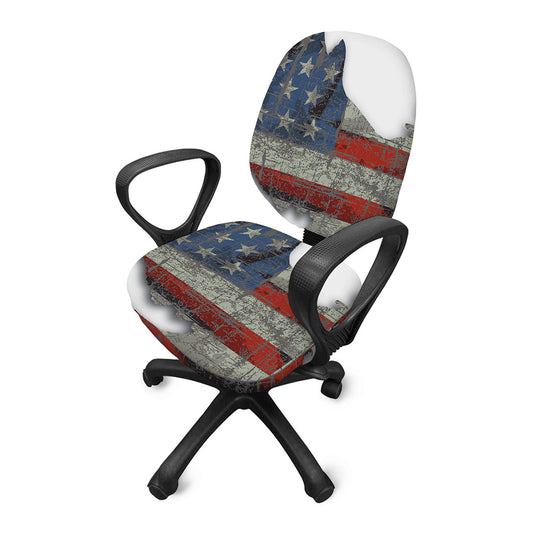 Eagle American Flag Print Office Chair Cover