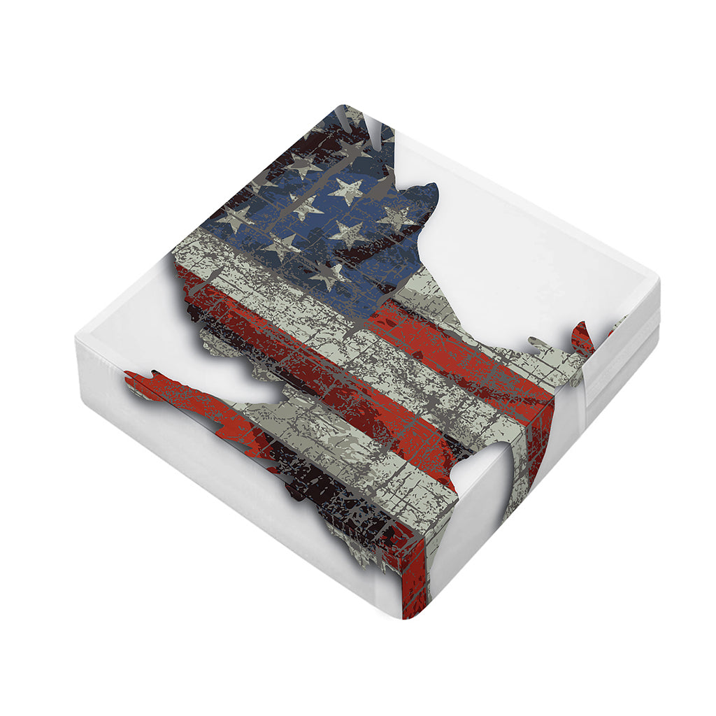 Eagle American Flag Print Outdoor Seat Cushion Cover