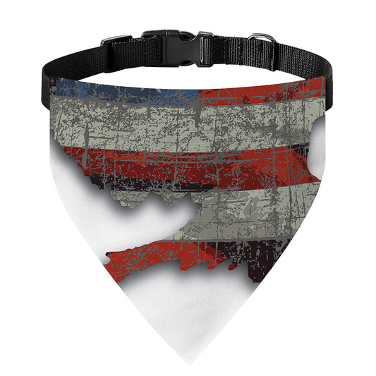 Eagle American Flag Print Over The Collar Dog Bandana