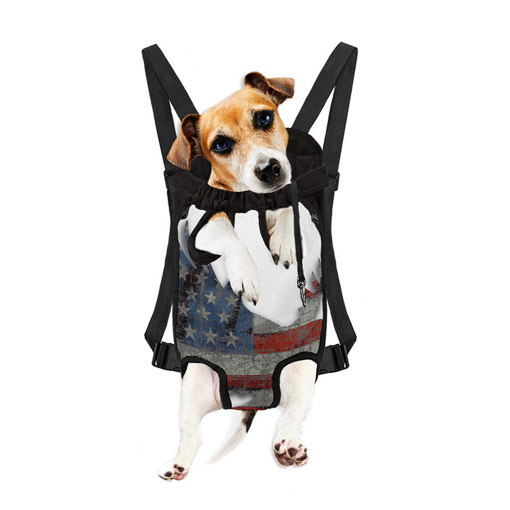 Eagle American Flag Print Pet Carrier Backpack