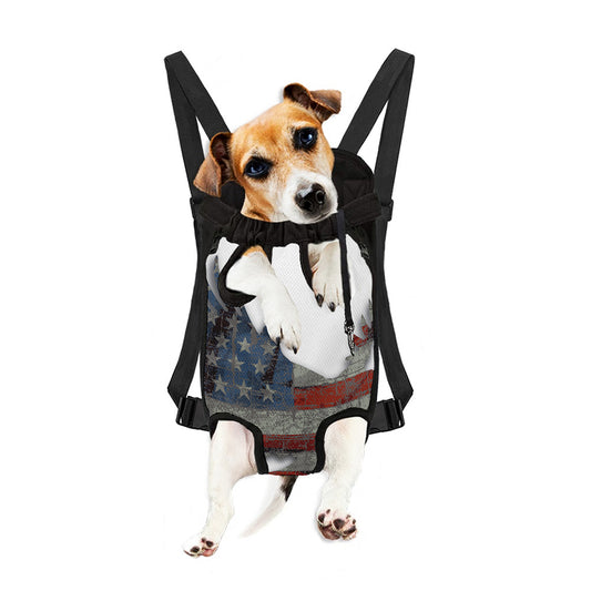 Eagle American Flag Print Pet Carrier Backpack