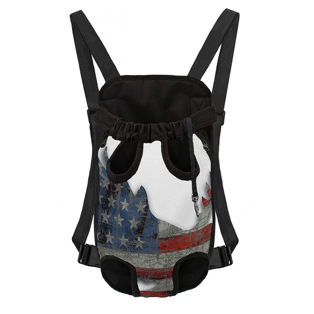 Eagle American Flag Print Pet Carrier Backpack