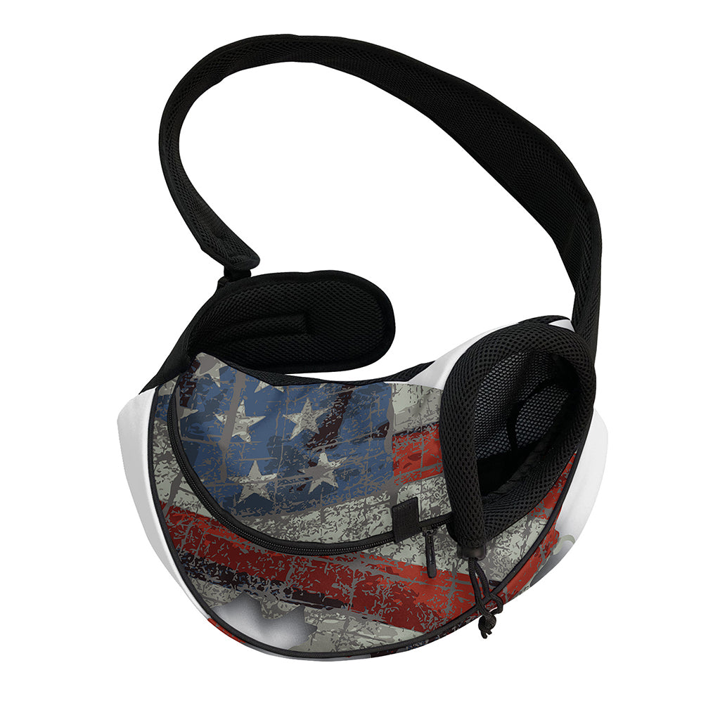 Eagle American Flag Print Pet Sling Carrier