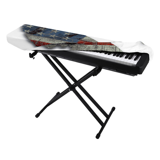 Eagle American Flag Print Piano Keyboard Cover