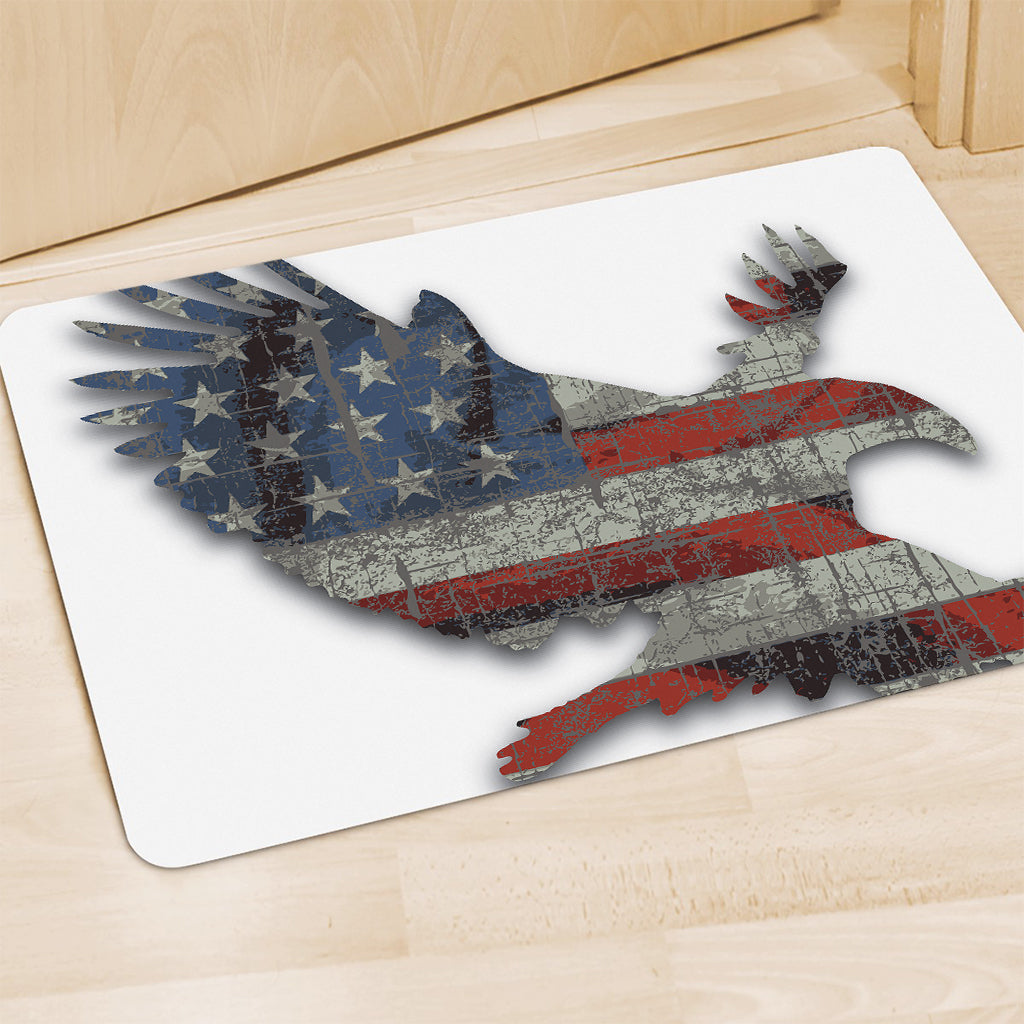 Eagle American Flag Print Polyester Doormat