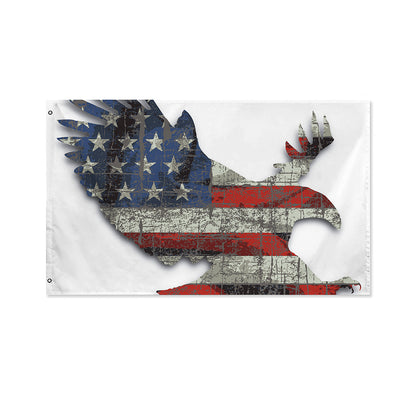 Eagle American Flag Print Polyester Flag