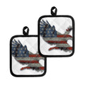 Eagle American Flag Print Pot Holders