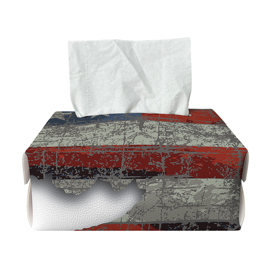 Eagle American Flag Print Rectangle Tissue Box Cover