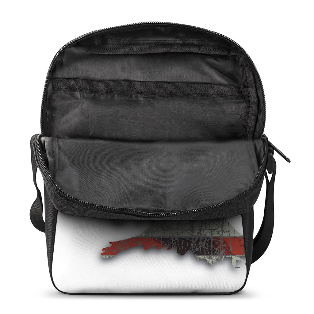 Eagle American Flag Print Rectangular Crossbody Bag