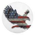 Eagle American Flag Print Round Blanket