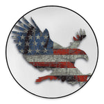 Eagle American Flag Print Round Floor Mat