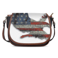 Eagle American Flag Print Saddle Bag
