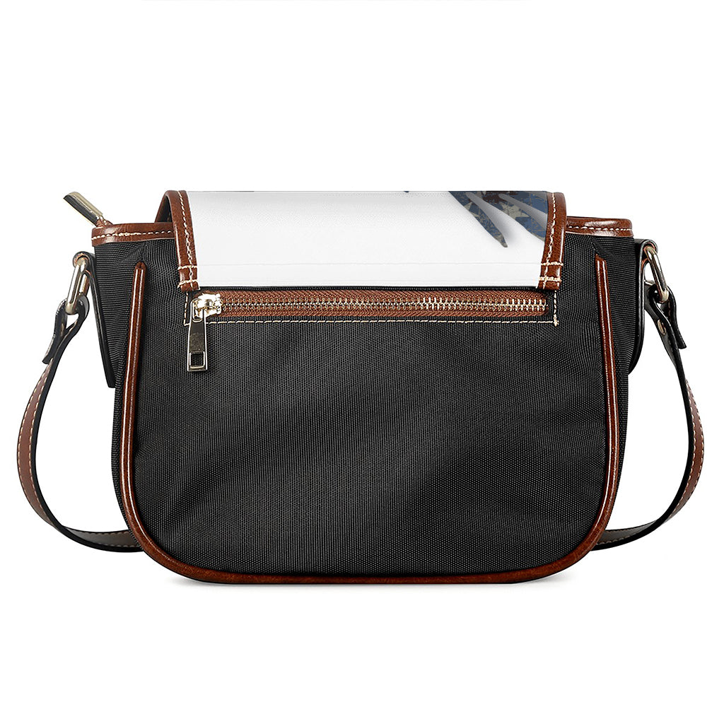 Eagle American Flag Print Saddle Bag