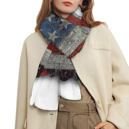 Eagle American Flag Print Scarf