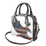Eagle American Flag Print Shoulder Handbag