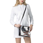 Eagle American Flag Print Shoulder Handbag