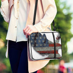 Eagle American Flag Print Shoulder Strap Bible Bag