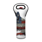 Eagle American Flag Print Single Neoprene Wine Tote
