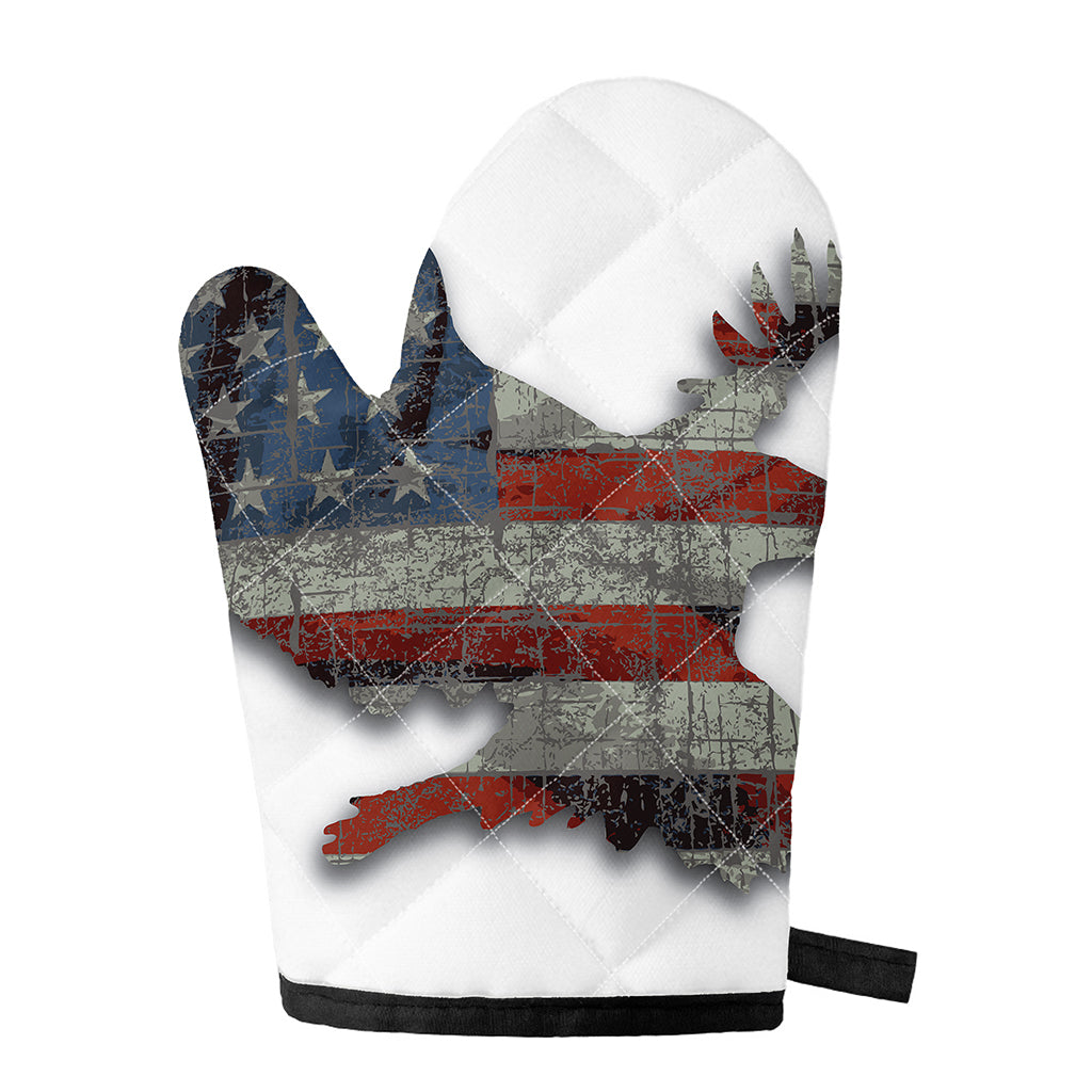 Eagle American Flag Print Single Oven Mitt