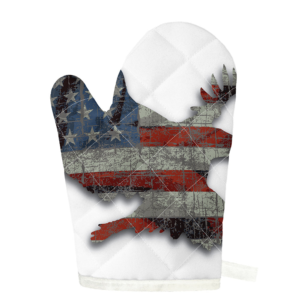 Eagle American Flag Print Single Oven Mitt