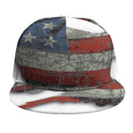 Eagle American Flag Print Snapback Cap