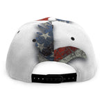 Eagle American Flag Print Snapback Cap