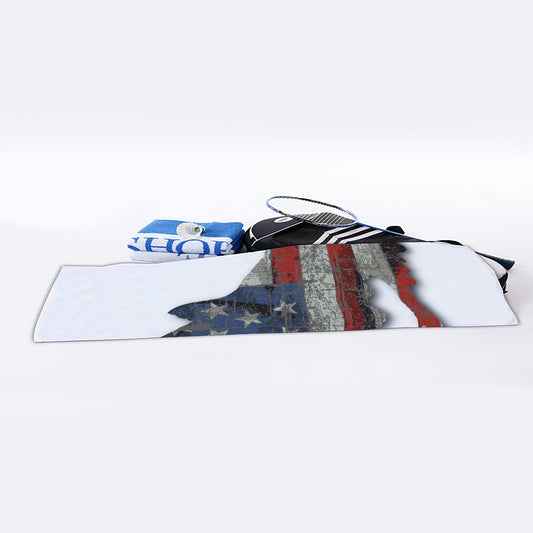 Eagle American Flag Print Sports Towel