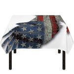Eagle American Flag Print Tablecloth