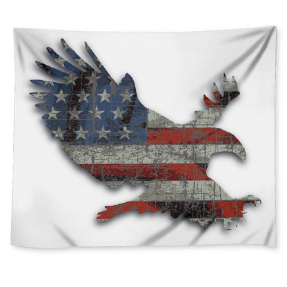 Eagle American Flag Print Tapestry