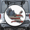 Eagle American Flag Print Tire Cover With Camera Hole