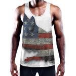 Eagle American Flag Print Training Tank Top