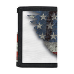 Eagle American Flag Print Trifold Wallet