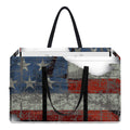 Eagle American Flag Print Utility Tote Bag