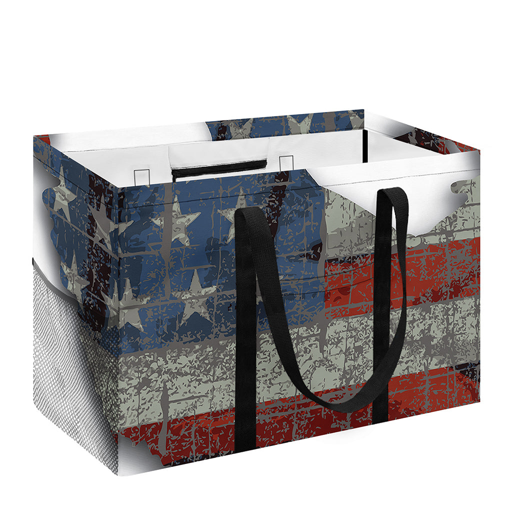 Eagle American Flag Print Utility Tote Bag