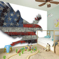 Eagle American Flag Print Wall Sticker