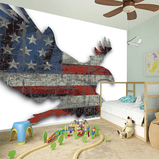 Eagle American Flag Print Wall Sticker