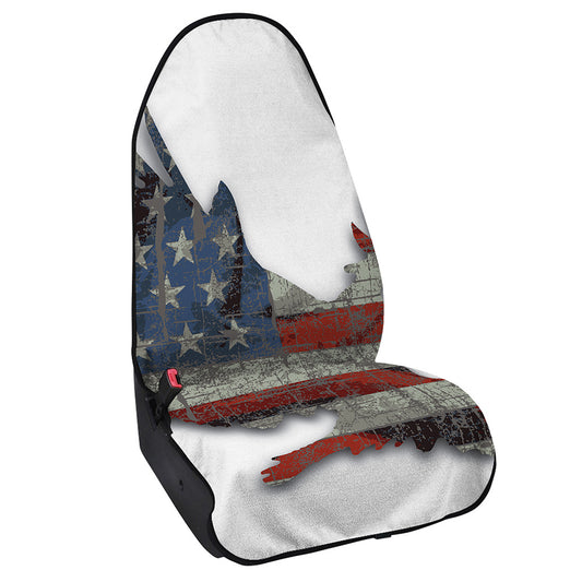Eagle American Flag Print Waterproof Car Seat Cover