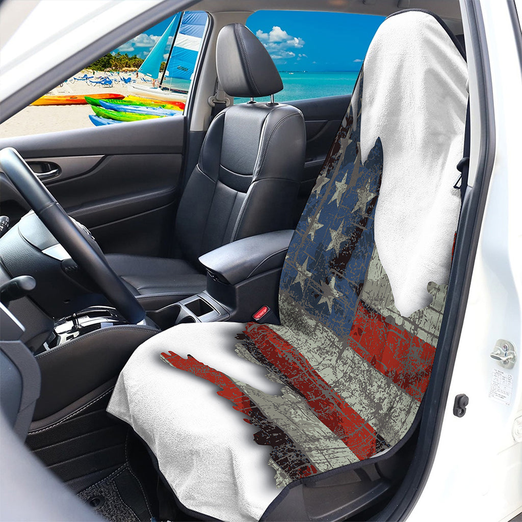 Eagle American Flag Print Waterproof Car Seat Cover