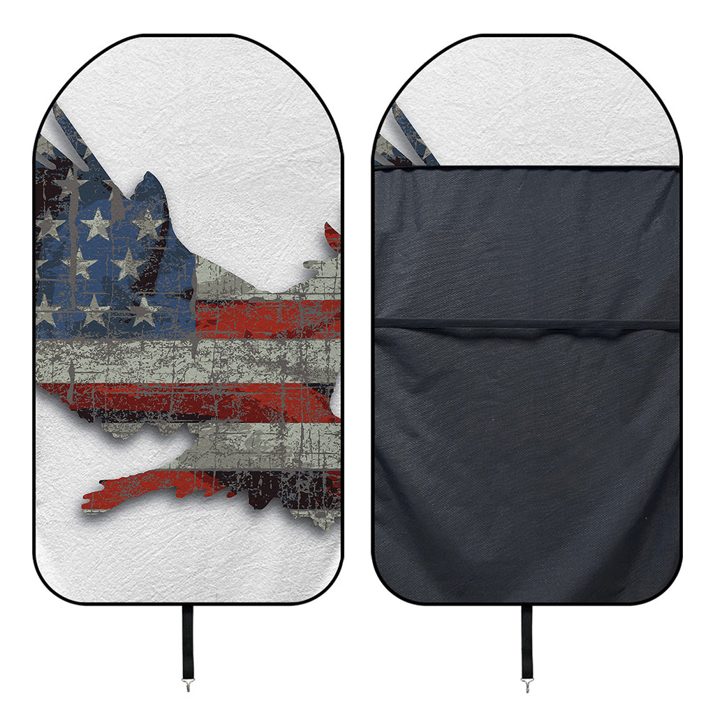 Eagle American Flag Print Waterproof Car Seat Cover