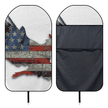 Eagle American Flag Print Waterproof Car Seat Cover