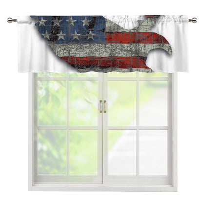 Eagle American Flag Print Window Valance