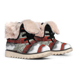 Eagle American Flag Print Winter Boots