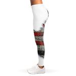 Eagle American Flag Print Women's Leggings