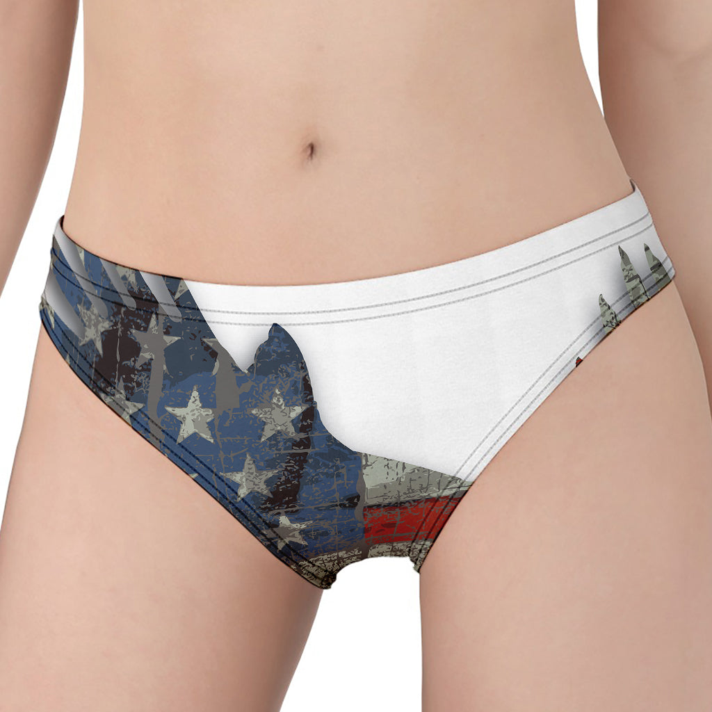 Eagle American Flag Print Women's Panties