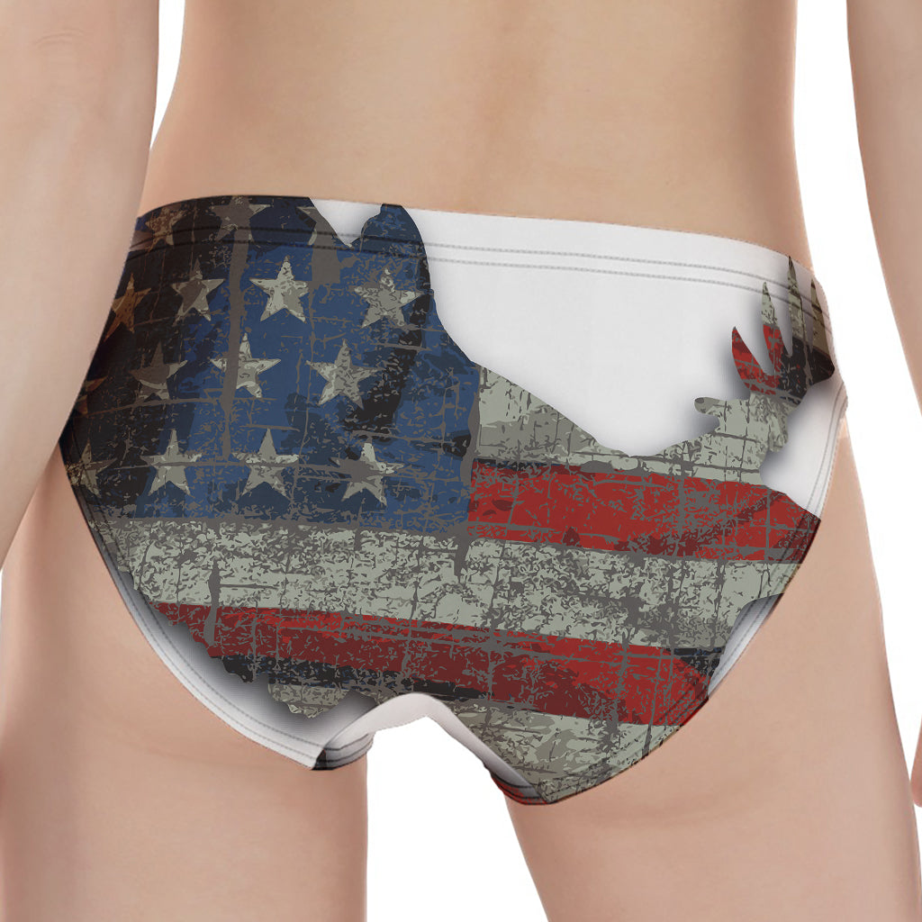 Eagle American Flag Print Women's Panties