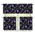 Eagle And Jaguar Pattern Print 3 Piece Kitchen Curtains