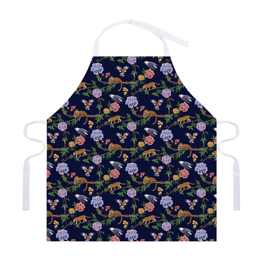 Eagle And Jaguar Pattern Print Adjustable Apron