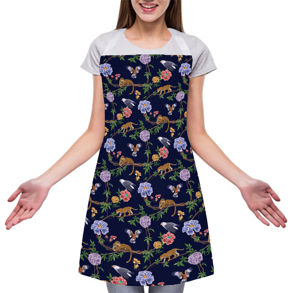 Eagle And Jaguar Pattern Print Adjustable Apron