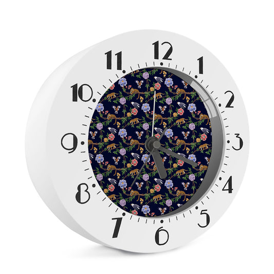 Eagle And Jaguar Pattern Print Alarm Clock